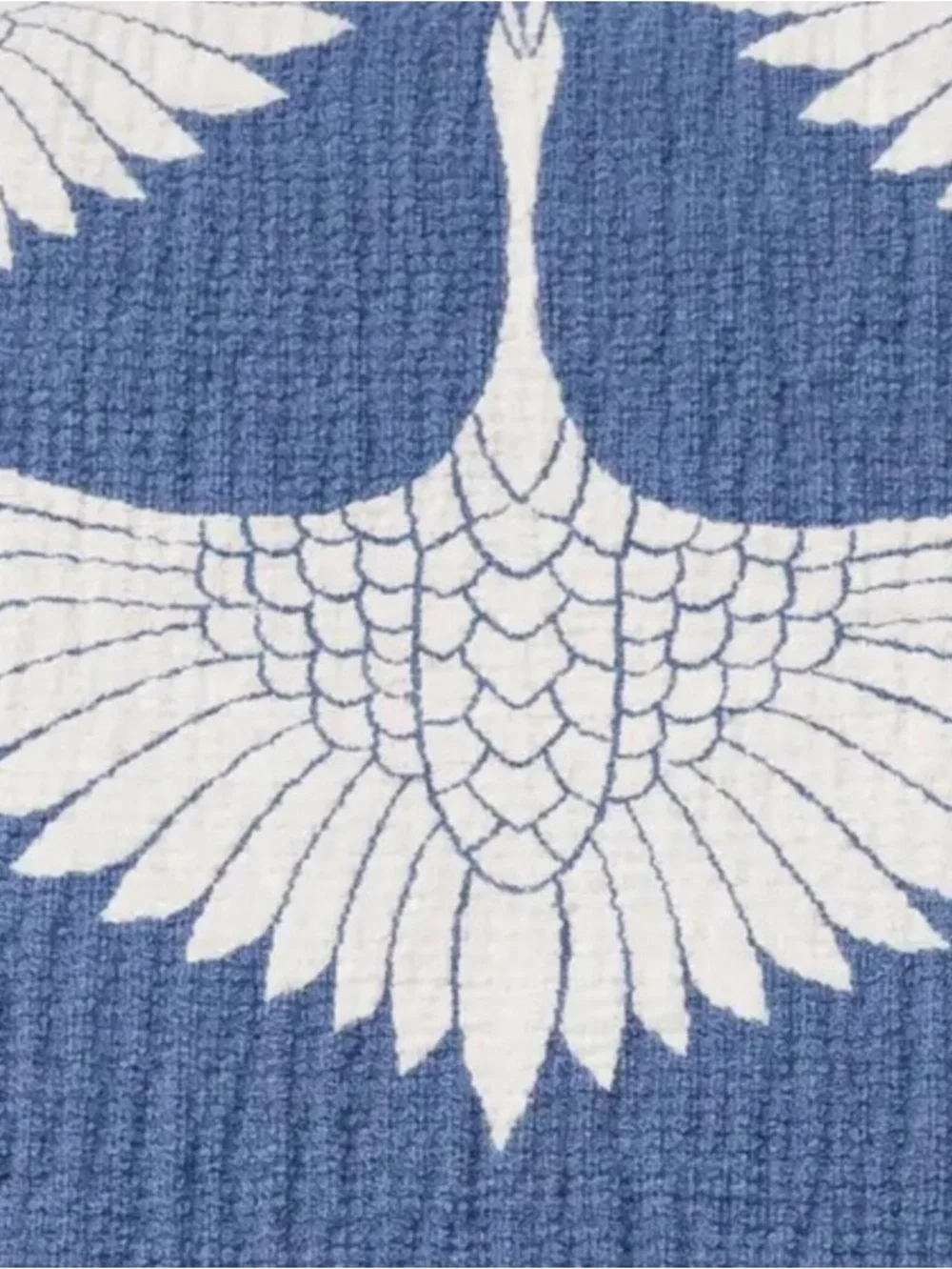 Viral 2026 Birds Jacquard Weave Reversible New With Tags 55 x 75 Soundside Blue
